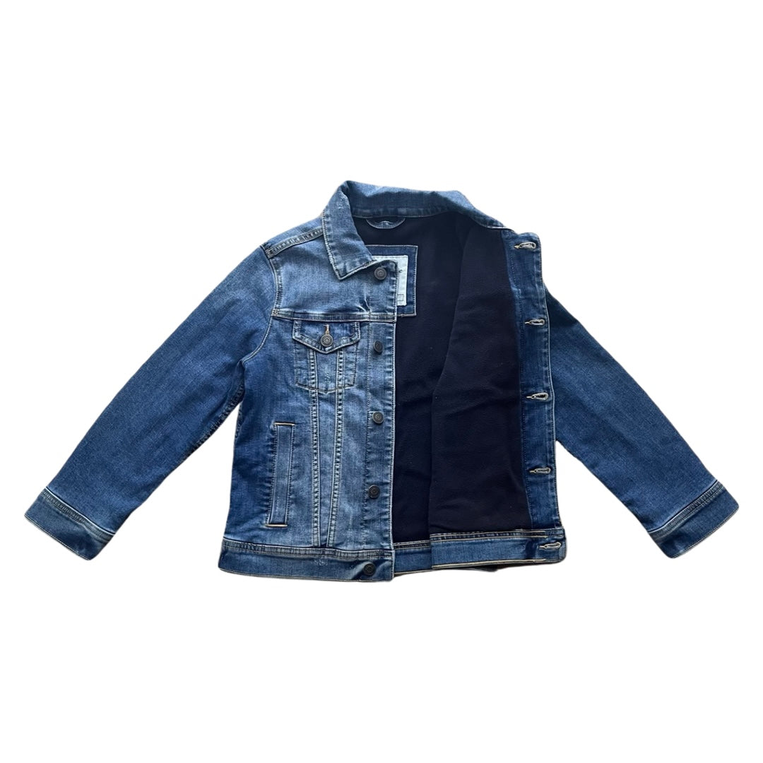 Abercrombie Kids girls fleece lined denim jacket