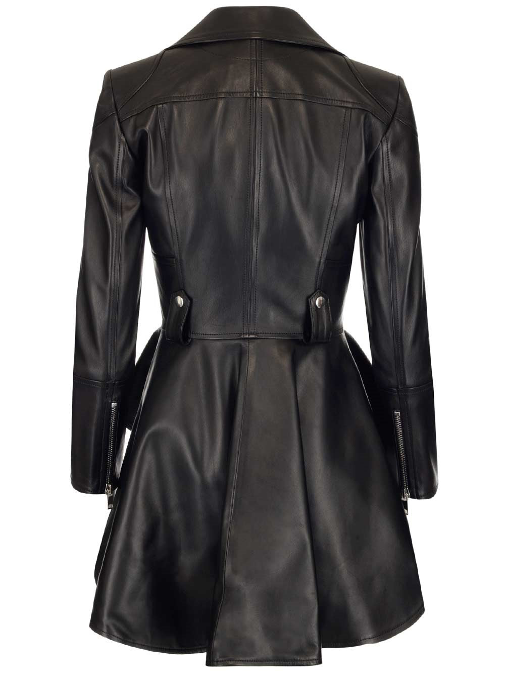 Alexander McQueen Asymmetric Zip Peplum Jacket