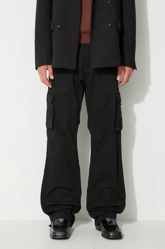 Alpha Industries trousers Jet Pant men's black color 101212.03