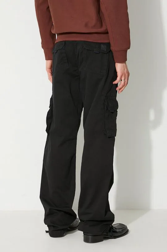 Alpha Industries trousers Jet Pant men's black color 101212.03