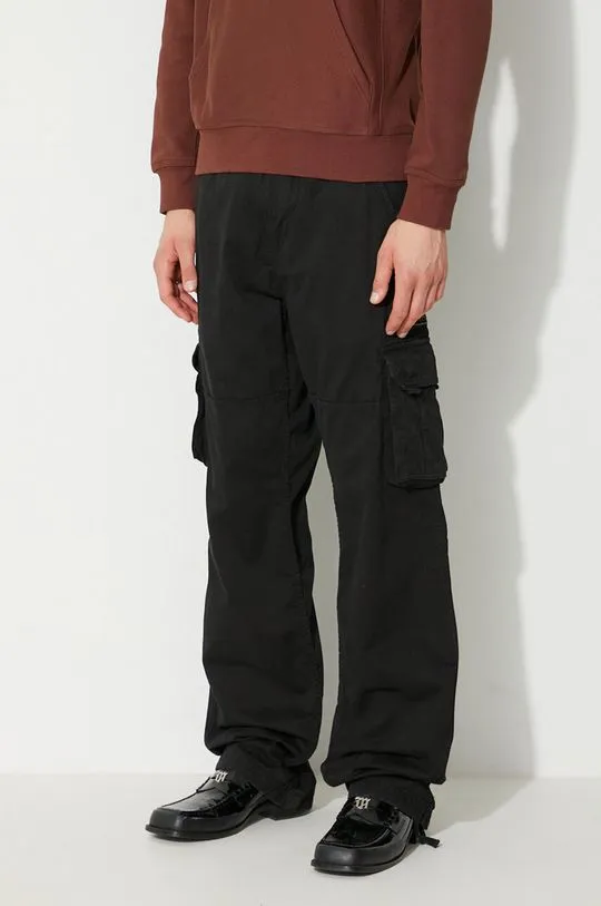 Alpha Industries trousers Jet Pant men's black color 101212.03