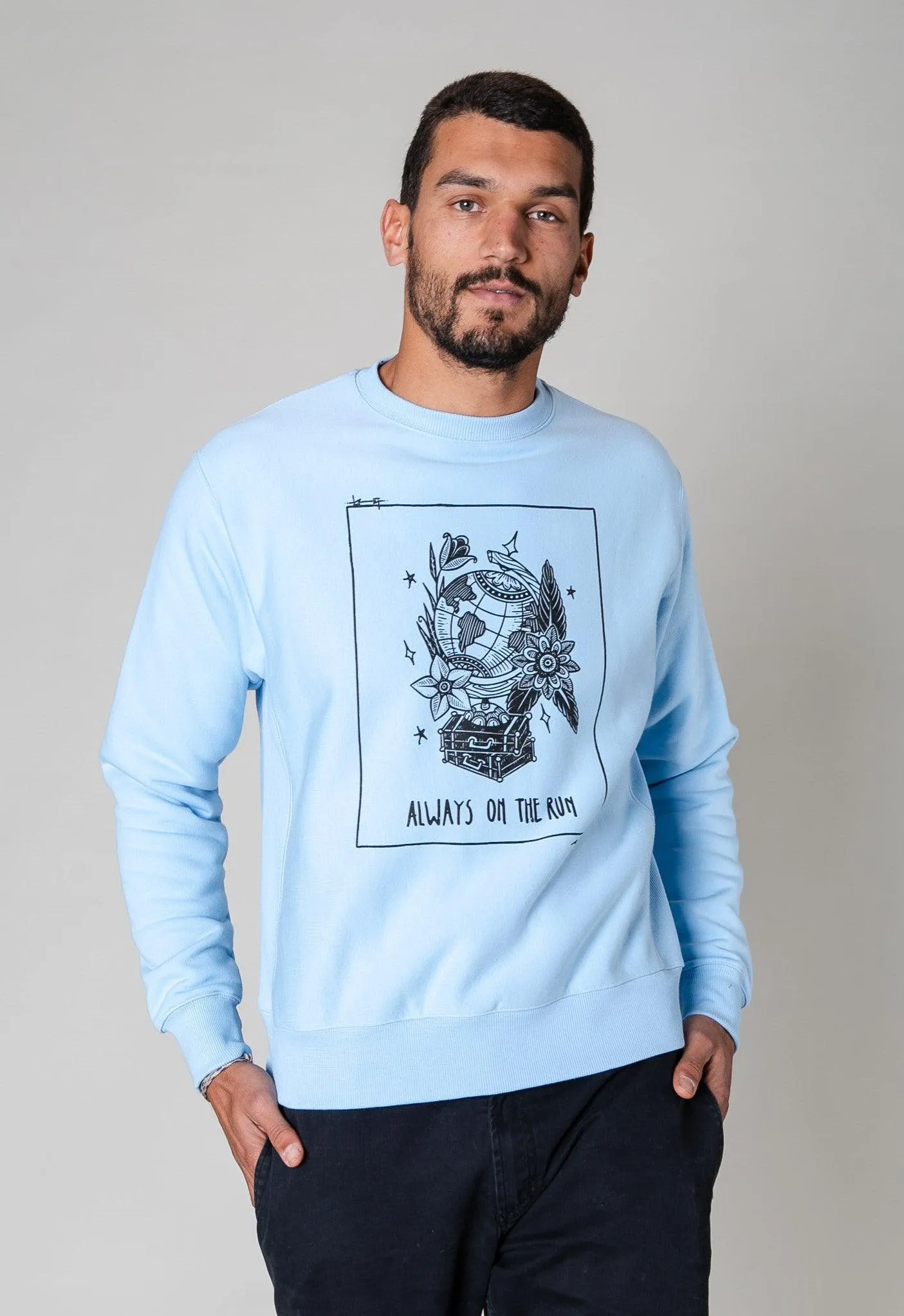 Always On The Run Sweater Light Blue