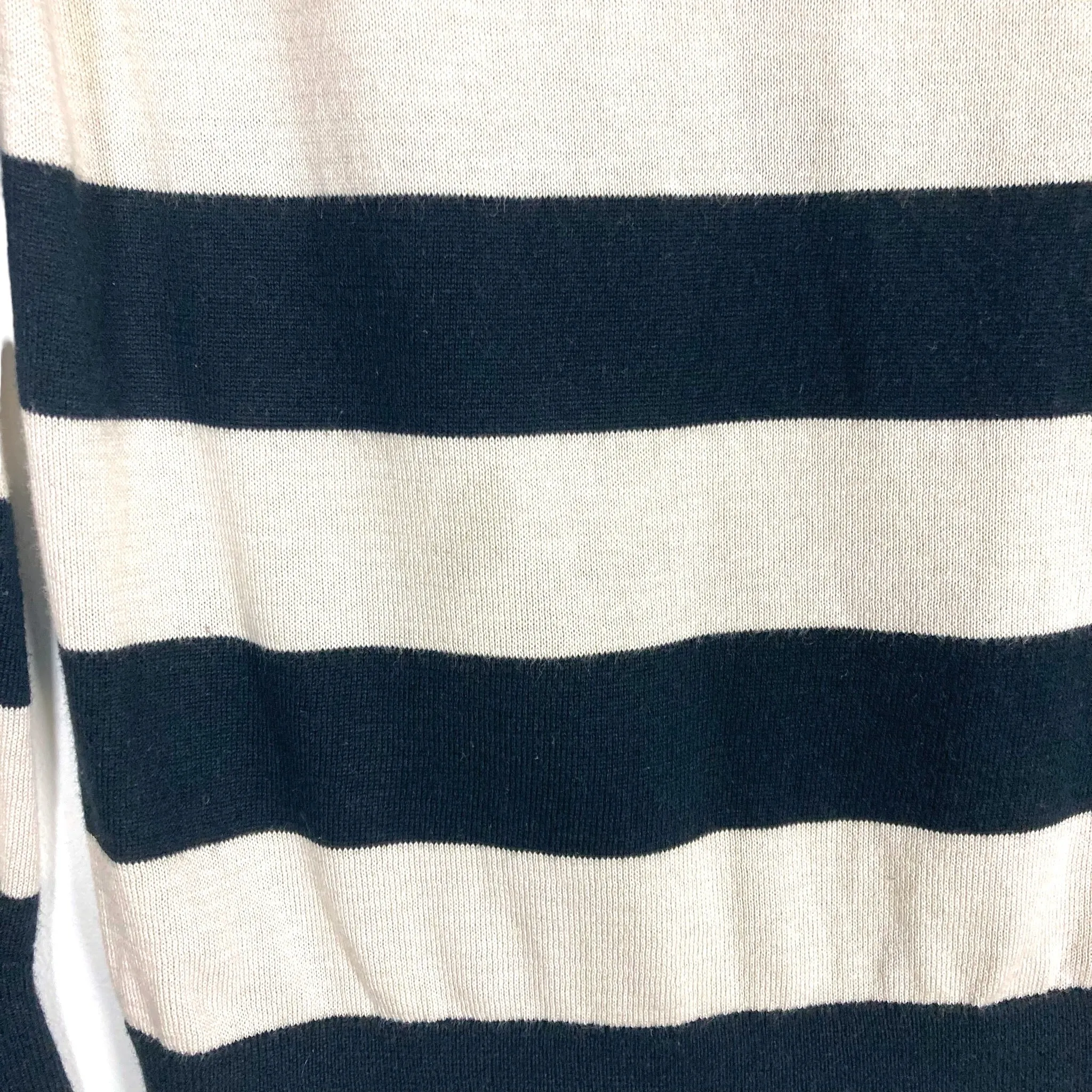 Amazon Essentials Black/Oatmeal Rugby Stripe Sweater- Size S (see notes)