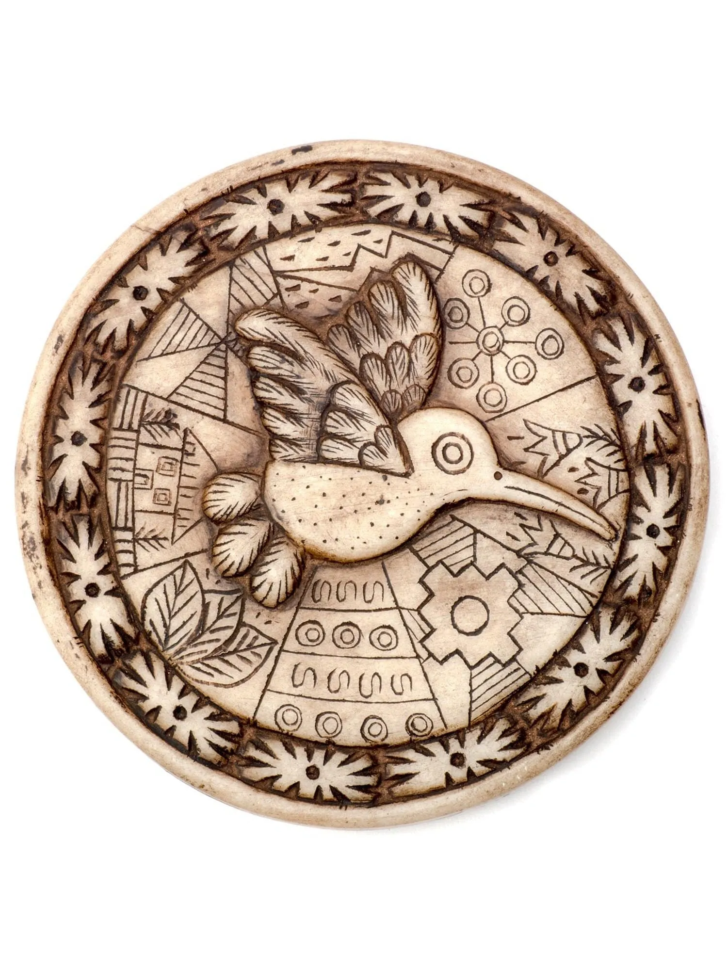 Andean Symbology Tile - Hummingbird - Round