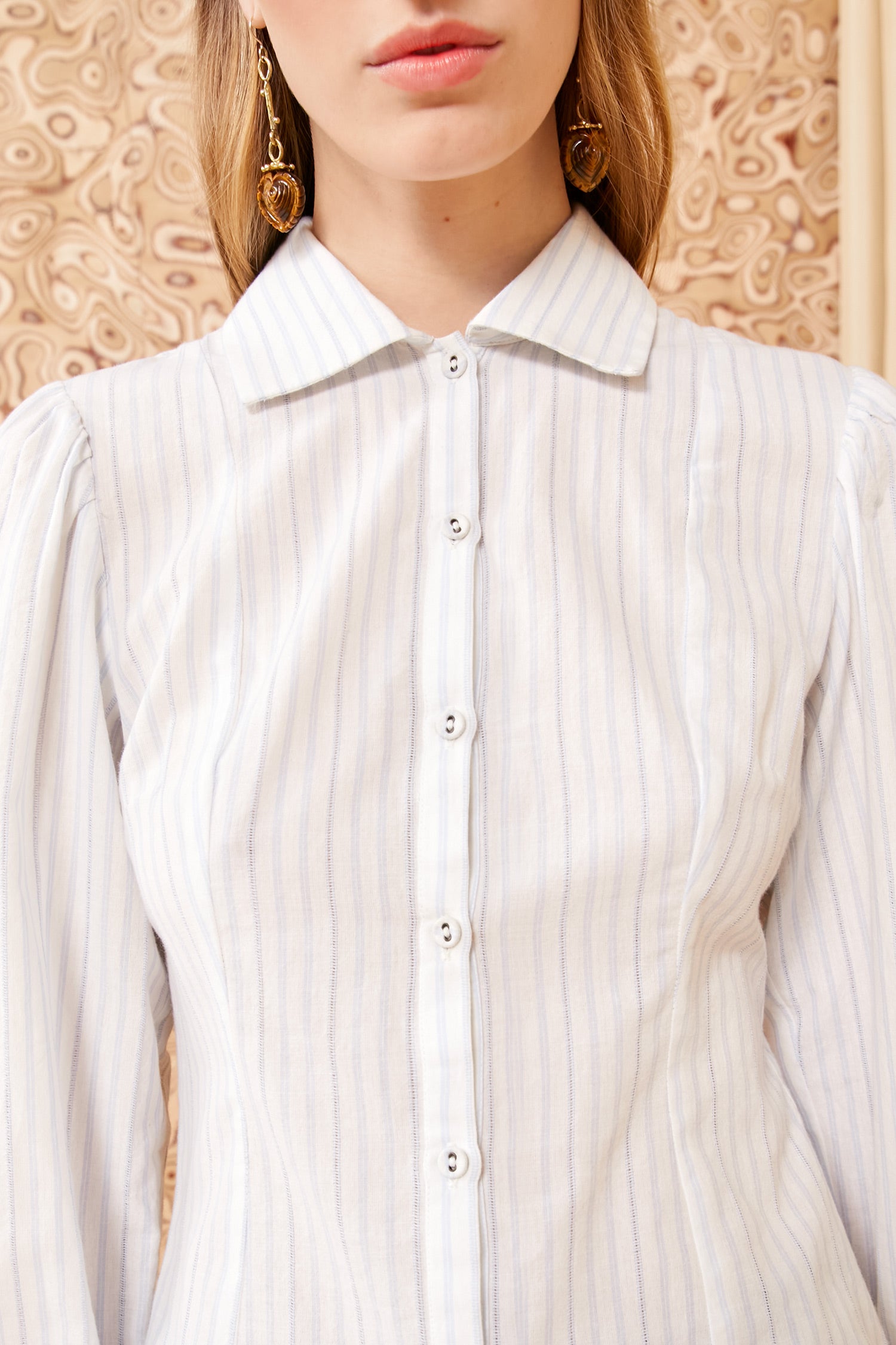 Arden Blouse - Sky Stripe