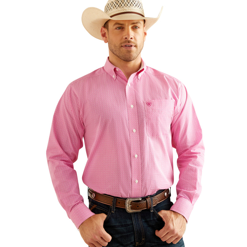 'Ariat' Men's Wrinkle Free Oden Button Down - Rose Violet