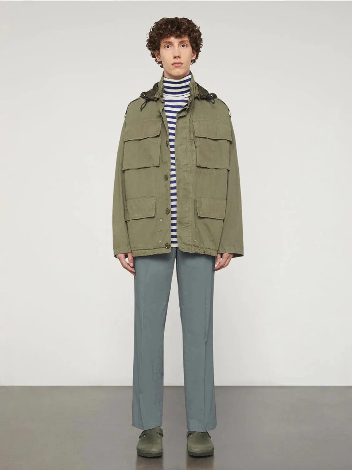 Aspesi Cotton Canvas Field Jacket Khaki