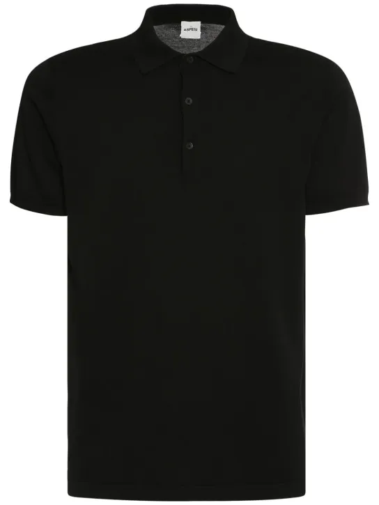 ASPESI   Cotton knit polo shirt 