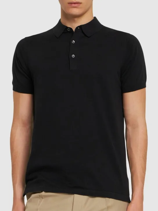 ASPESI   Cotton knit polo shirt 