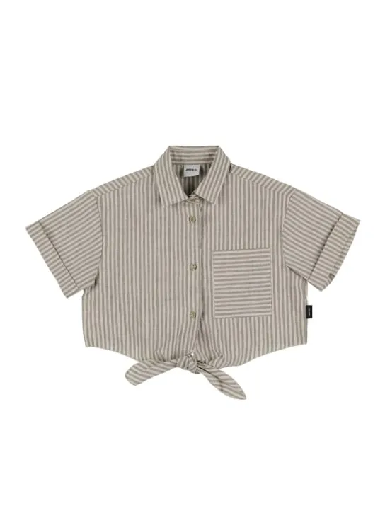 ASPESI   Striped cotton blend shirt 