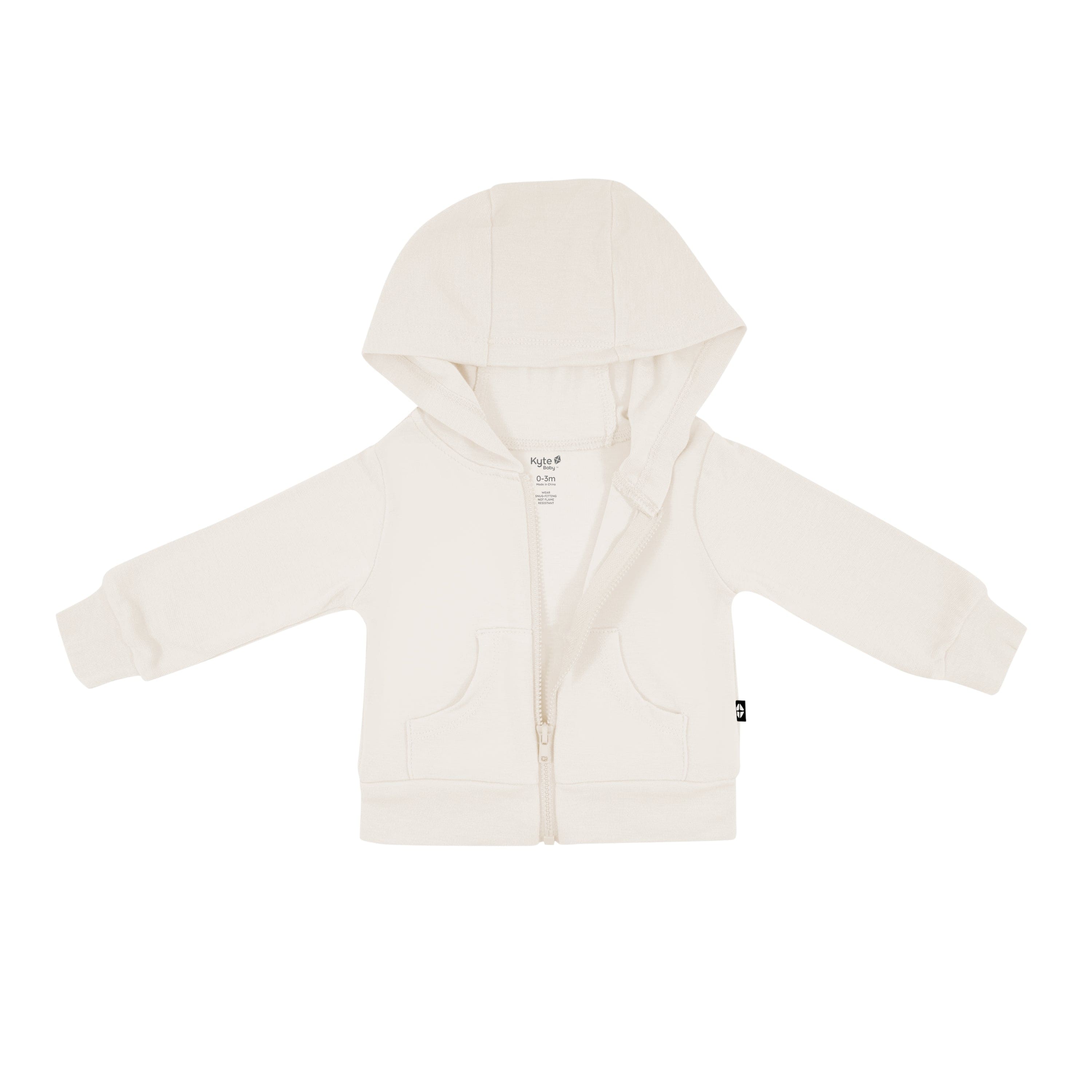 Bamboo Jersey Hooded Jacket in Oat