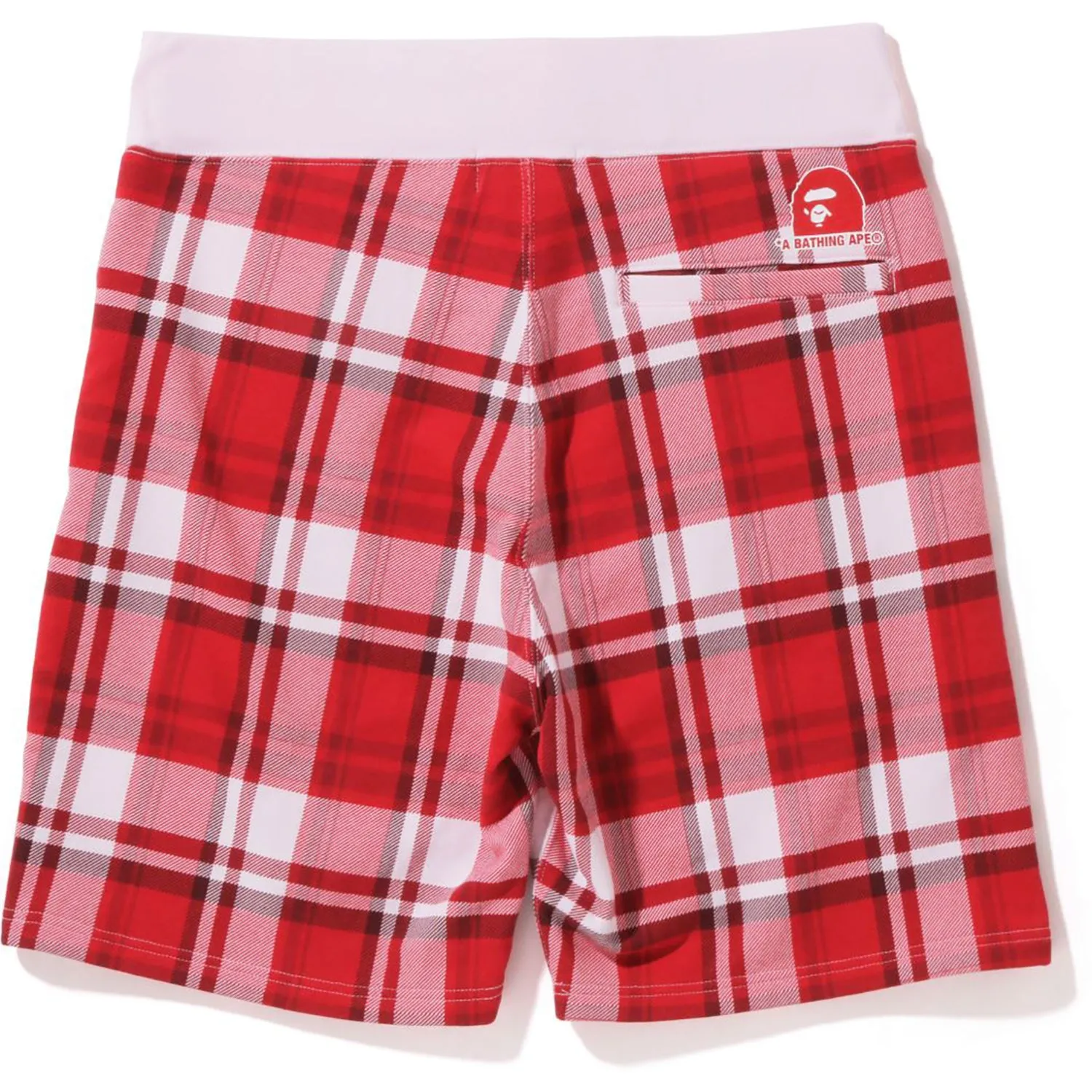 BAPE CHECK GIFT SWEAT SHORTS MENS