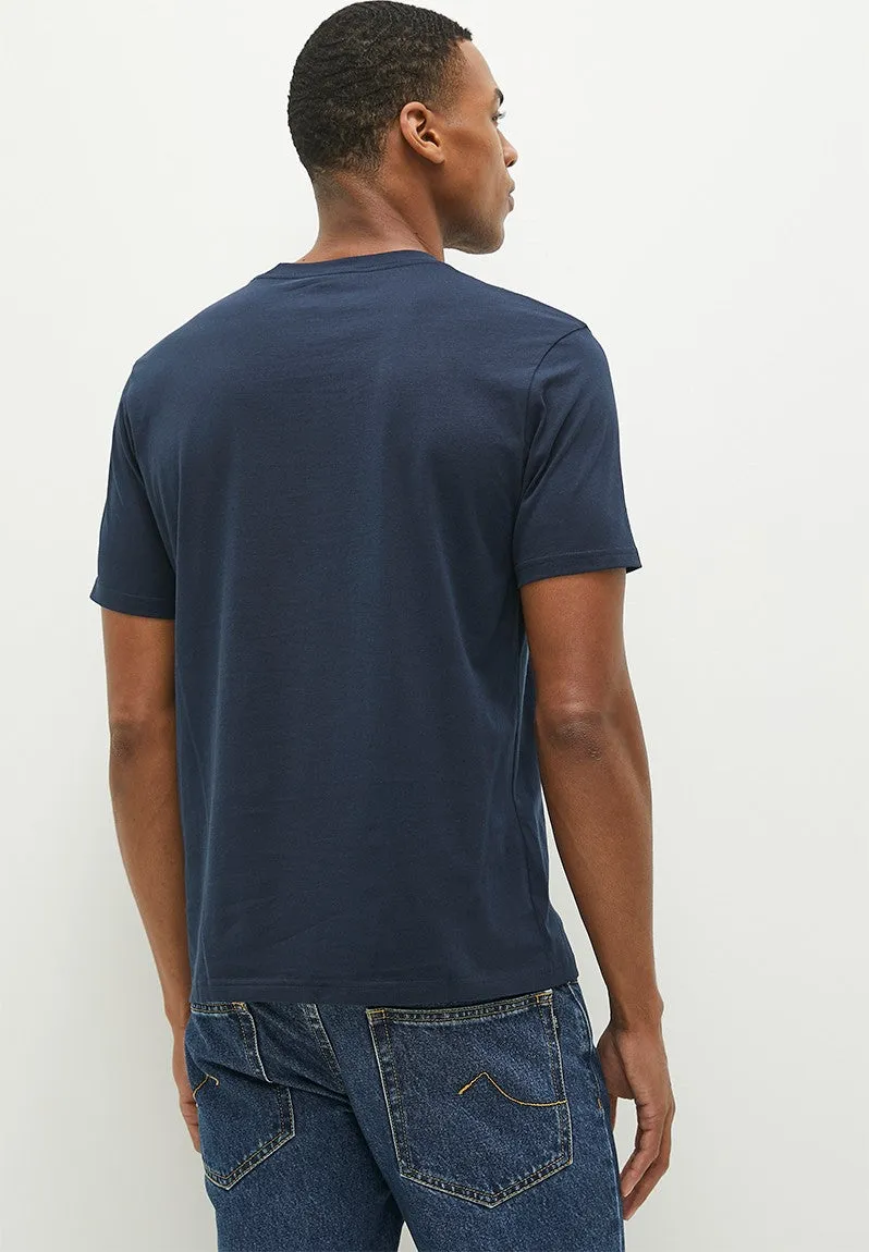 Bensherman W76122 Swirl Target Tee Shirt Navy