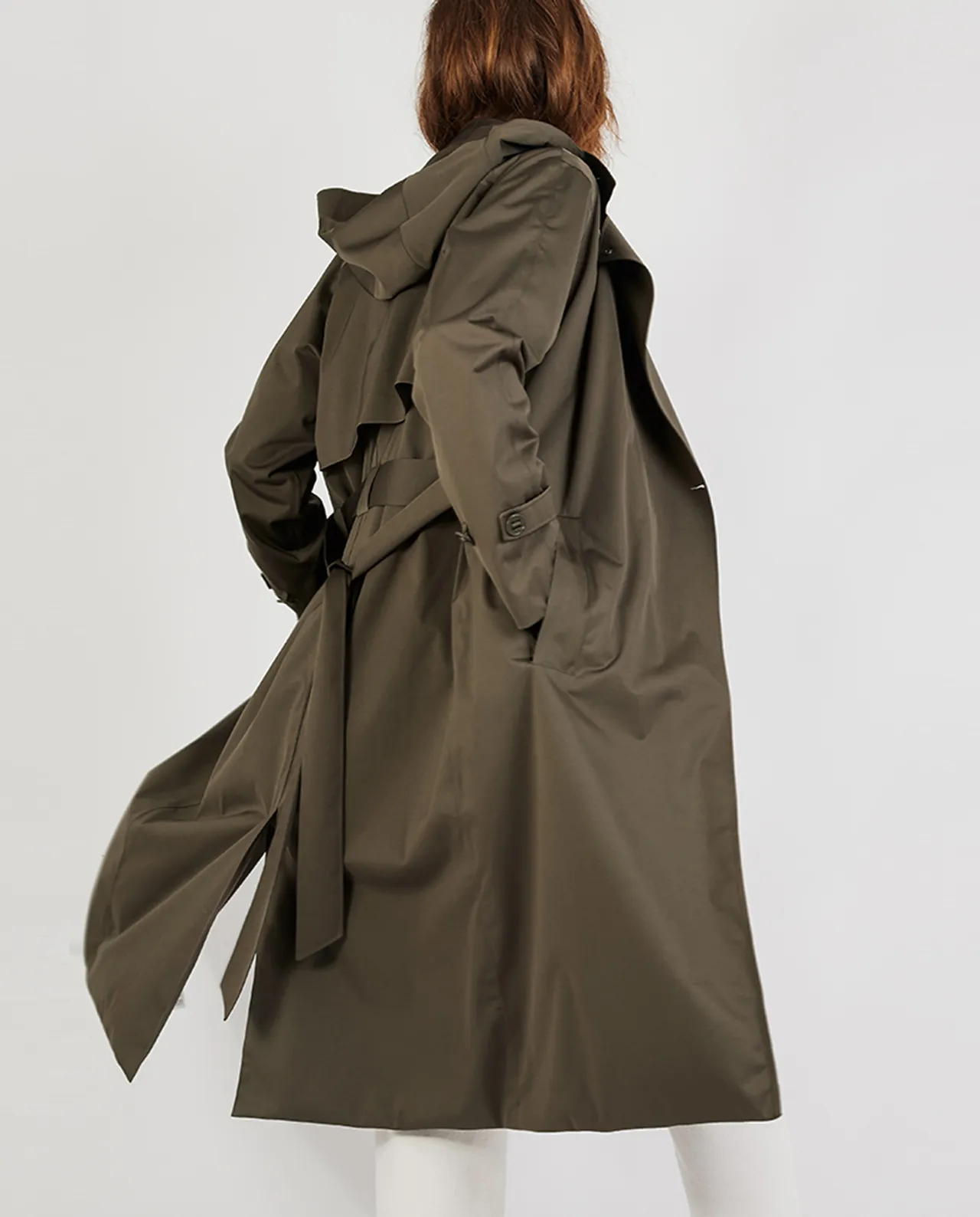 Best Waterproof Trench Dark Olive - Women's Waterproof Trench Coat with Hood | Protected Species