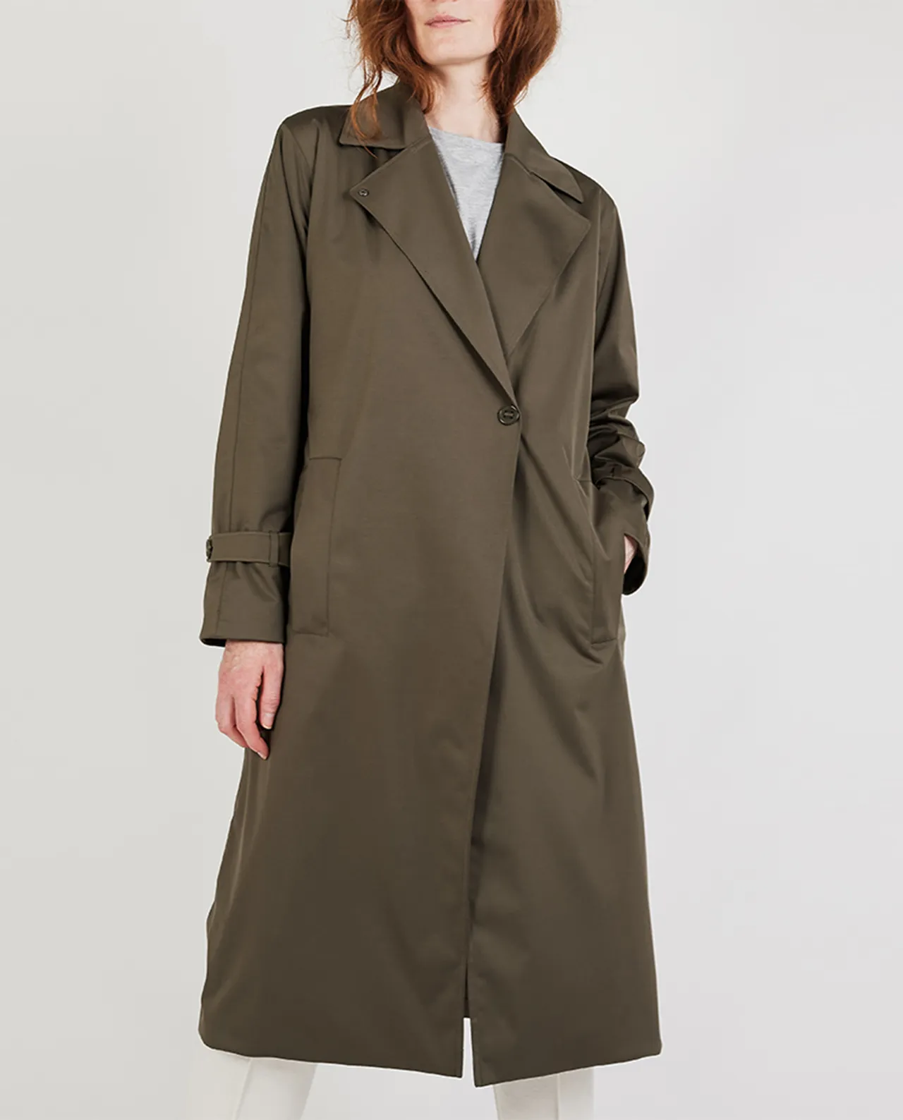 Best Waterproof Trench Dark Olive - Women's Waterproof Trench Coat with Hood | Protected Species