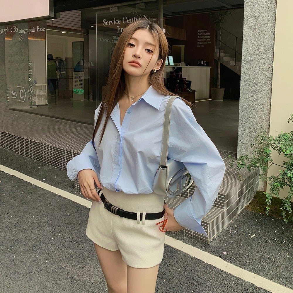 Blue Oversized Shirt