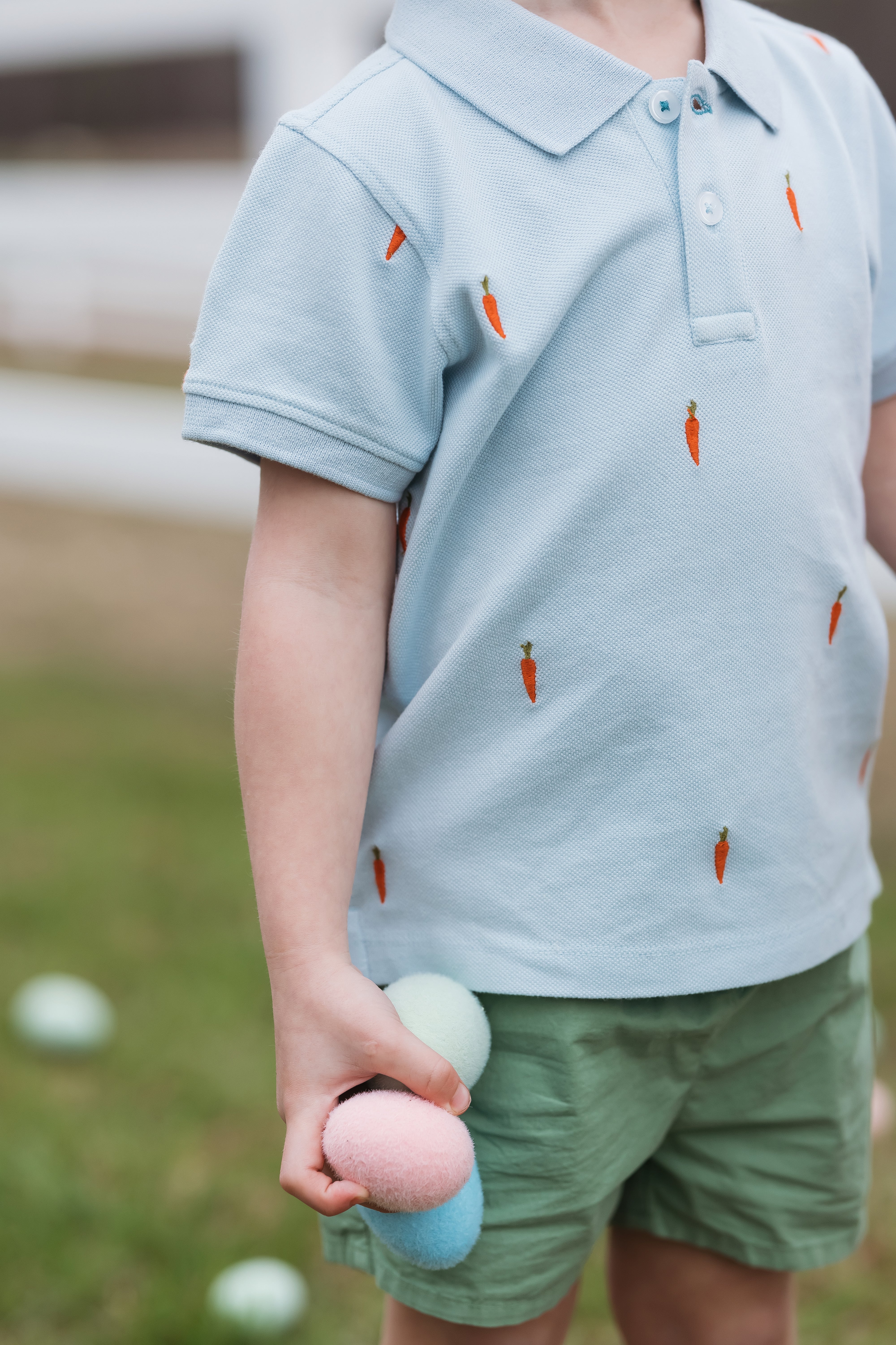 Blue Rooster Boys Alec Shirt - Carrot Embroidery