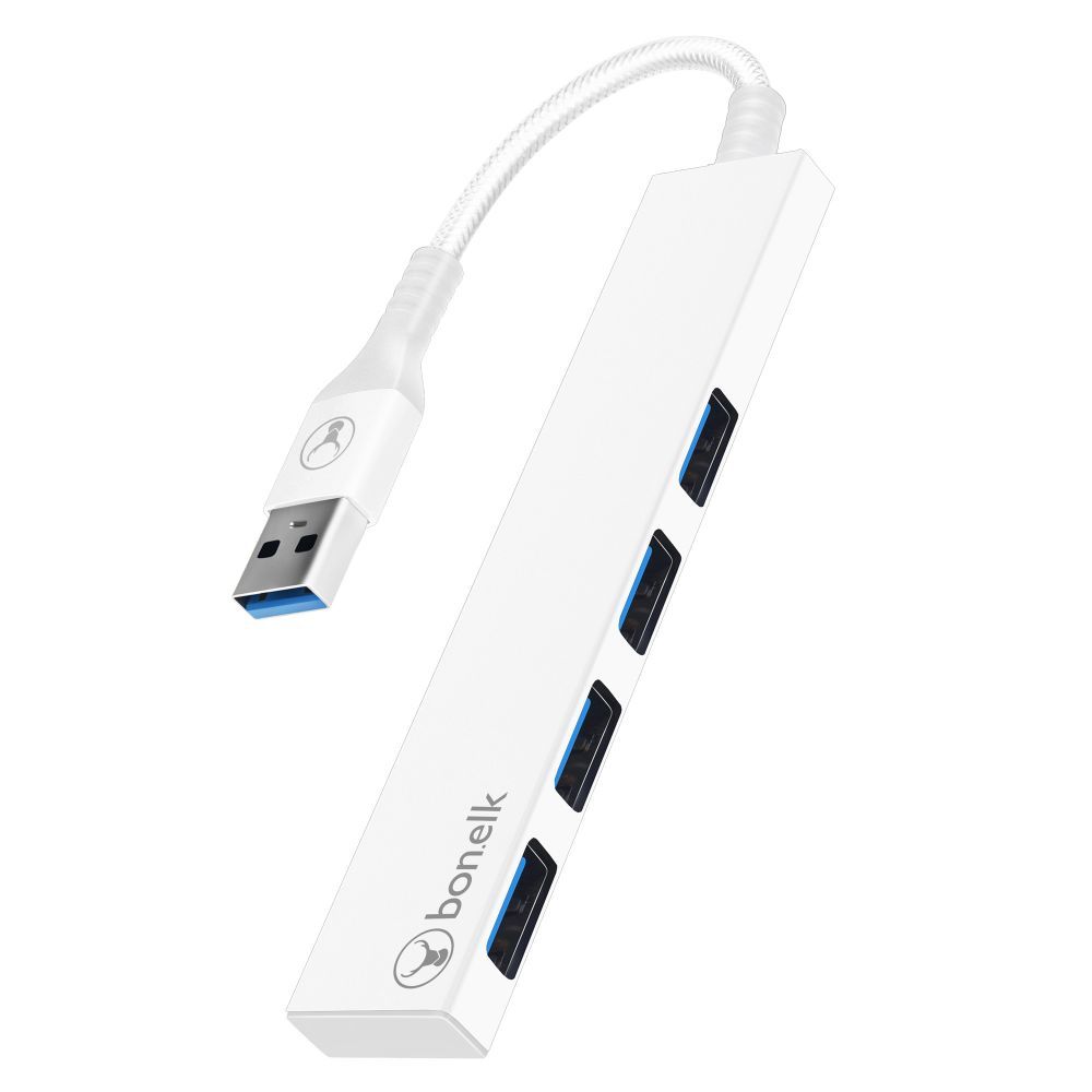 Bonelk Long-Life USB-A to 4 Port USB 3.0 Slim Hub