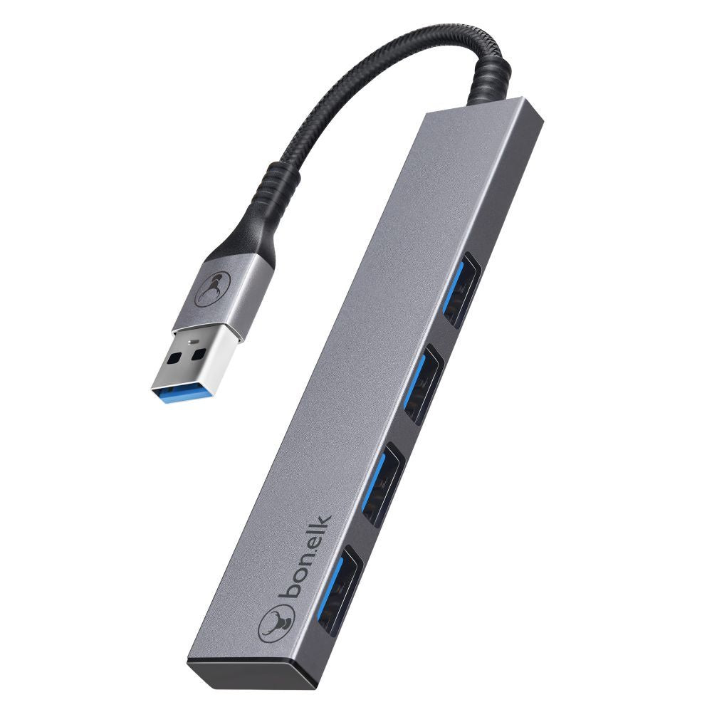 Bonelk Long-Life USB-A to 4 Port USB 3.0 Slim Hub