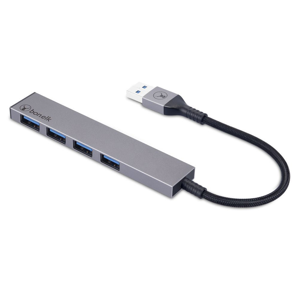 Bonelk Long-Life USB-A to 4 Port USB 3.0 Slim Hub