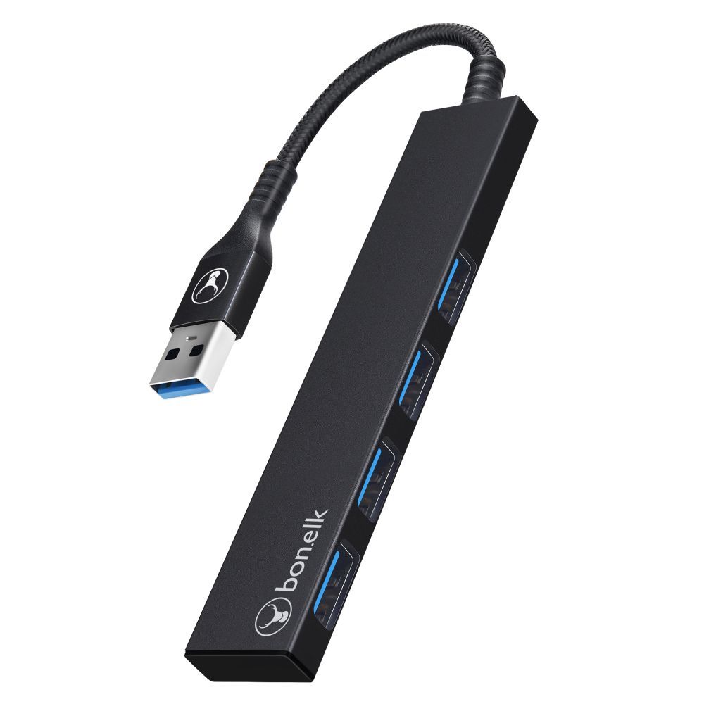 Bonelk Long-Life USB-A to 4 Port USB 3.0 Slim Hub