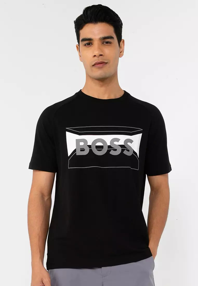 BOSS Logo Artwork Tee - BOSS Green