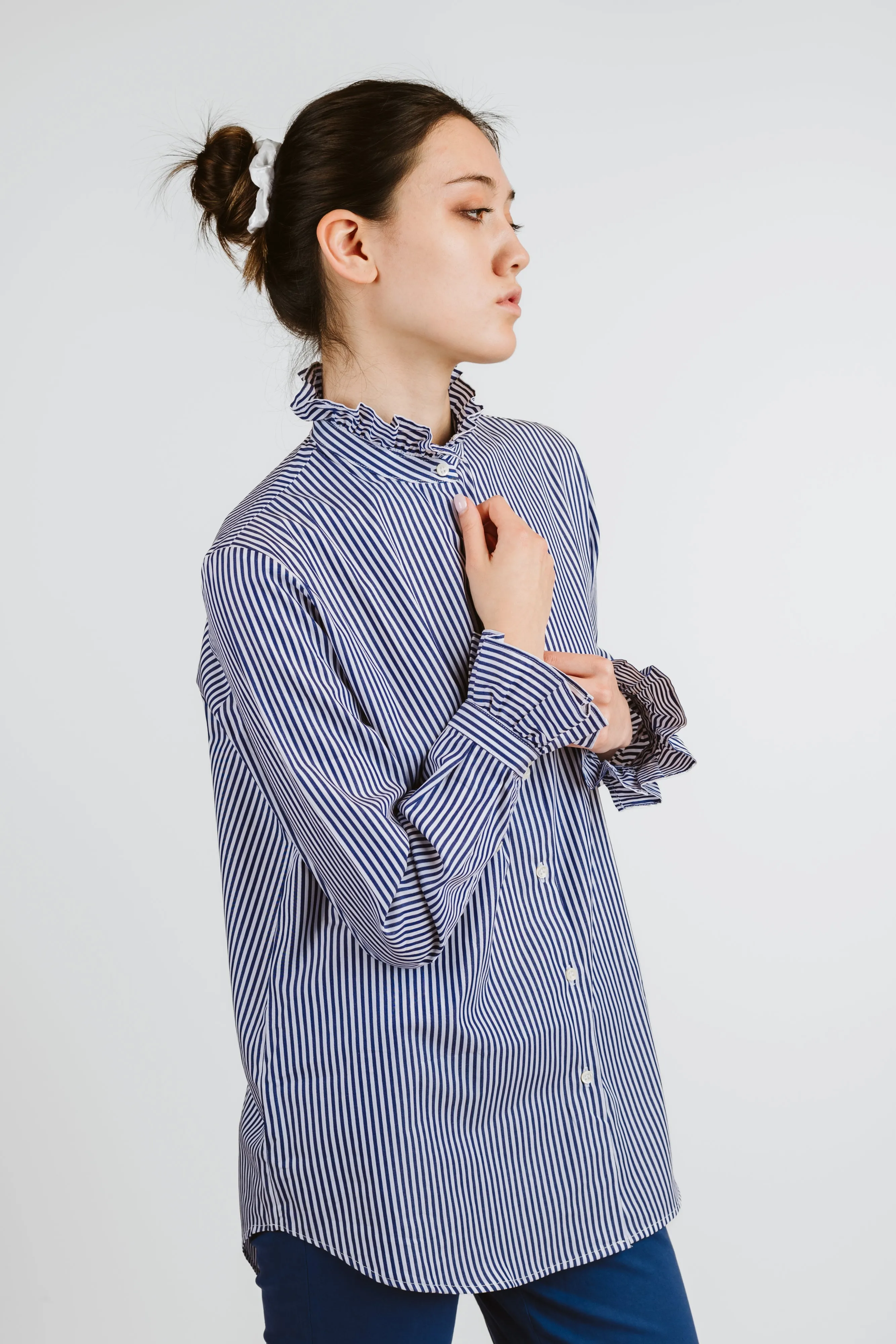 CAMICIA ALEX (OVERSIZE) RIGA AZZURRA