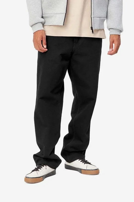 Carhartt WIP cotton trousers black color