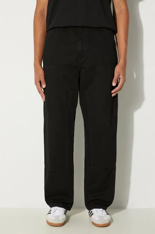 Carhartt WIP cotton trousers Double Knee Pant black color I032699.8902