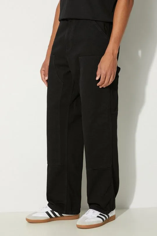 Carhartt WIP cotton trousers Double Knee Pant black color I032699.8902