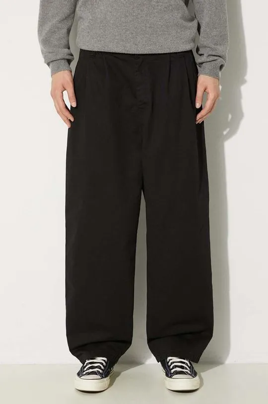 Carhartt WIP cotton trousers Merrick Pant black color I033759.8906