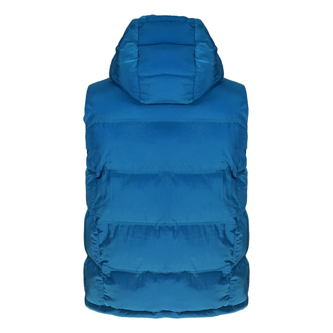 Champion Block Logo Bright Blue Hooded Vest Jacket