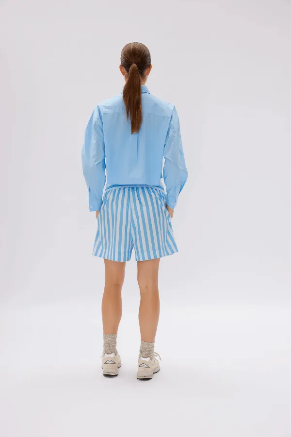 Chiara Cropped Shirt Azure