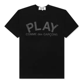 Comme des Garons PLAY Text Logo SS Tee