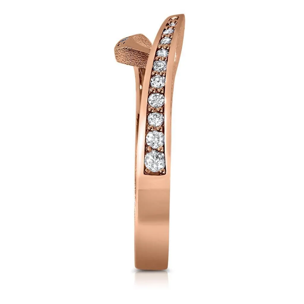 Dance Of Life Diamond Front Wedding Band