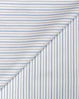 Dante Melange Blue/Gray/White Stripe Cotton Shirt MSC3301