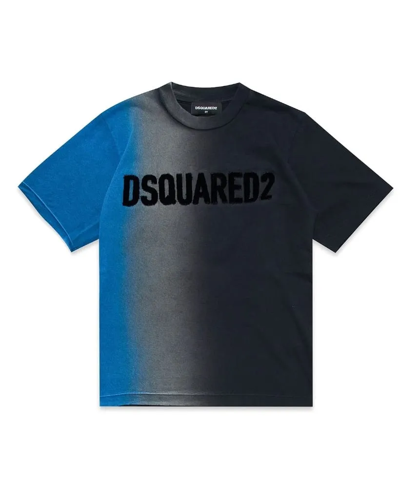 Dsquared2 T-Shirt Vertical Ombre Blue & Grey