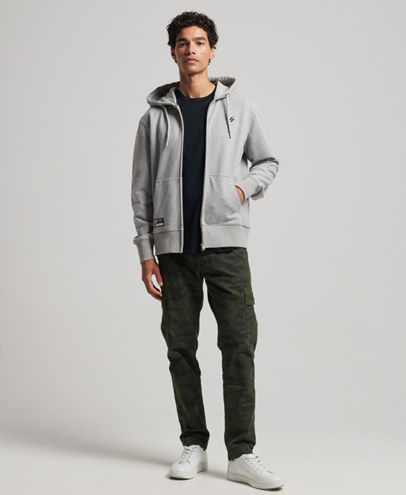 Essential Logo Loose Zip Hoodie | Grey Marle