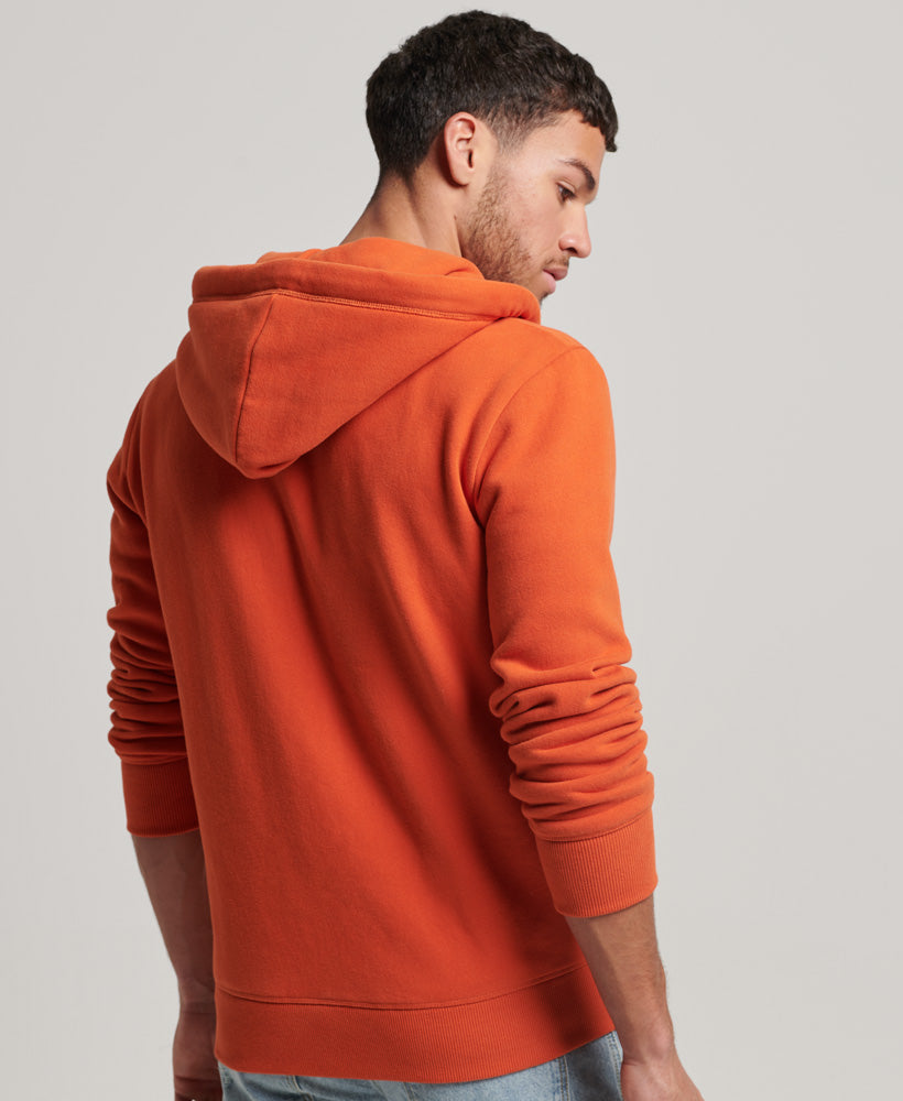 Essential Logo Zip Hoodie | Denim Co Rust Orange