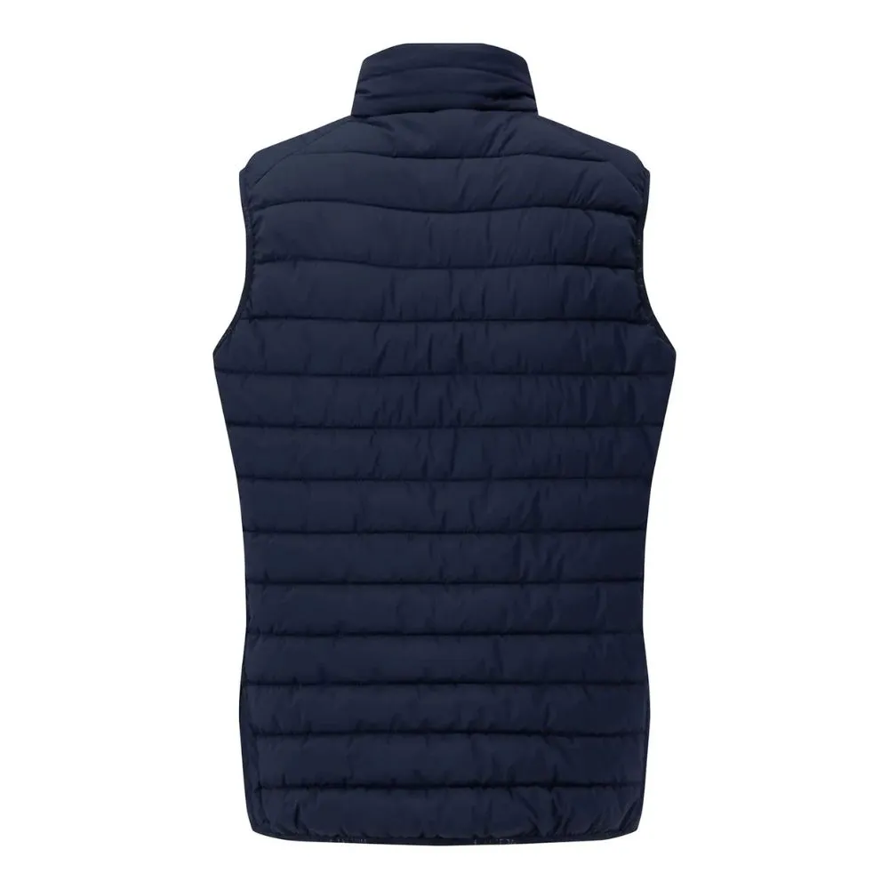 FYNCH HATTON Basic Light Weight Navy Gilet | Menswear Online