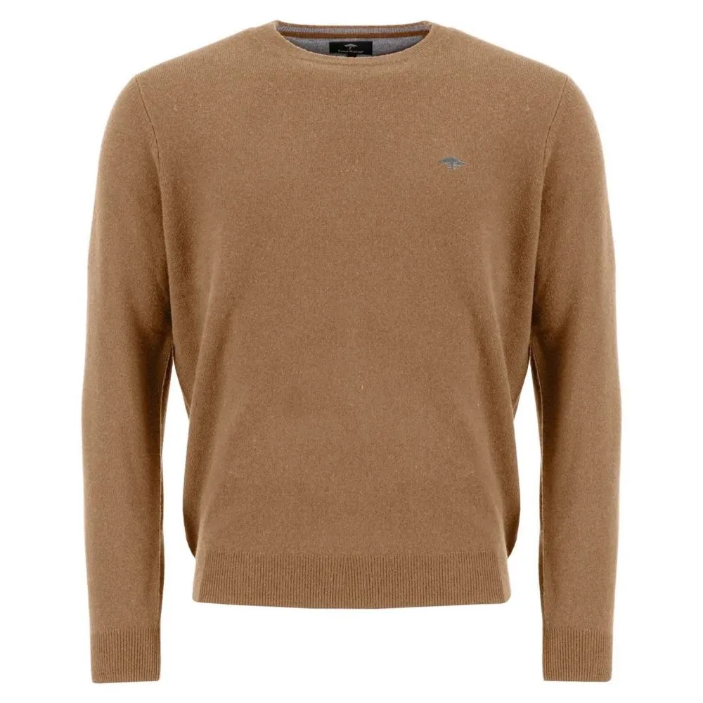 Fynch-Hatton Beige Crew Neck Sweater | Menswear Online