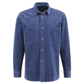 FYNCH HATTON BLUE CORDUROY OVERSHIRT | Menswear Online