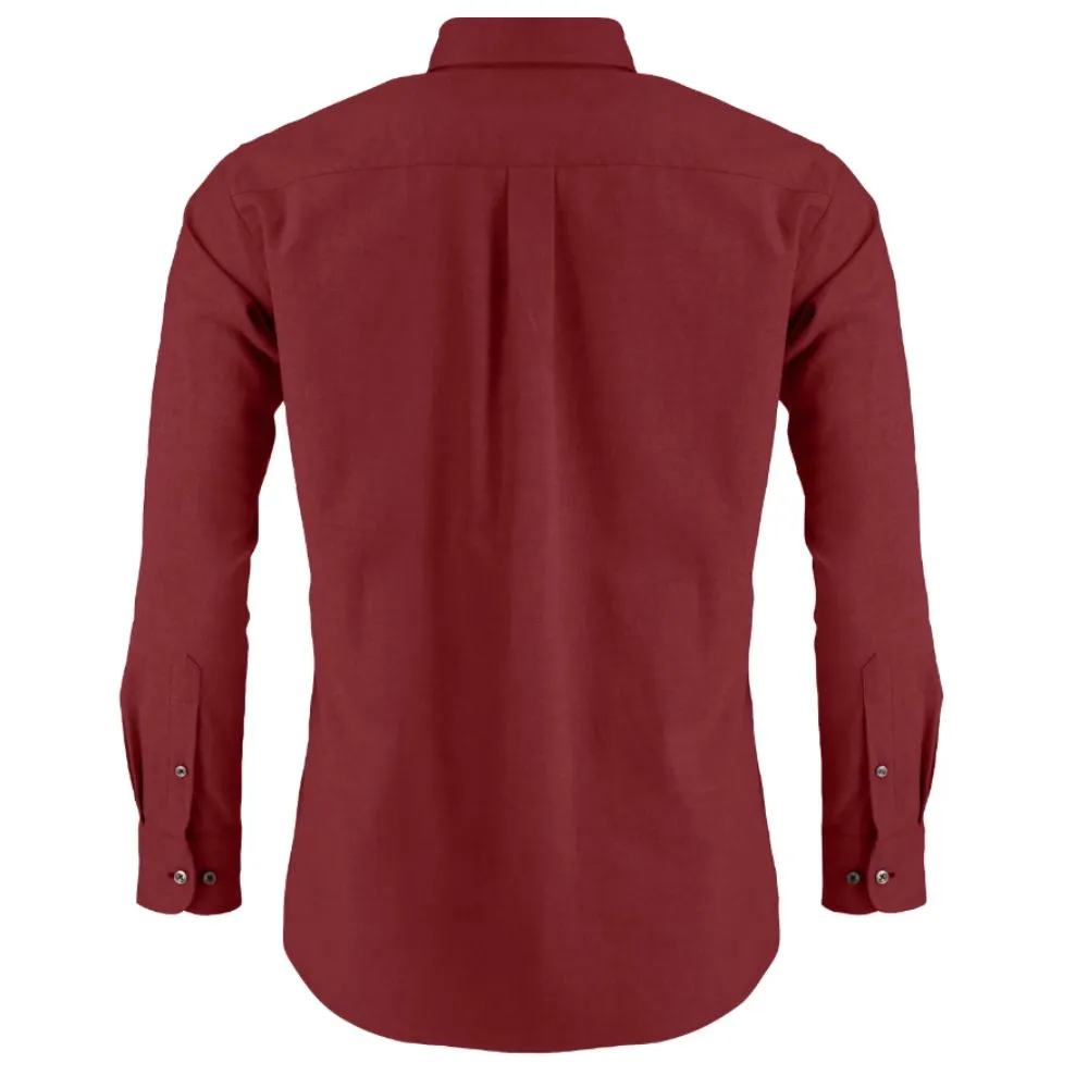 FYNCH HATTON Cotton Button Down Red Shirt | Menswear Online