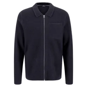 FYNCH-HATTON Navy Wool Full-Zip | Menswear Online