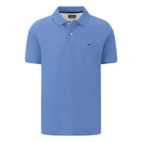 FYNCH HATTON Supima Cotton Crystal Blue Polo | Menswear Online