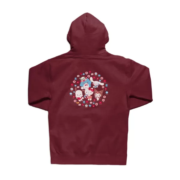 Girl Hello Kitty and Friends Hoodie - Burgundy