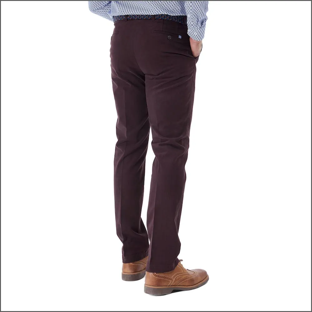 Gurteen Longford Winter Grape Stretch Cotton Chino+