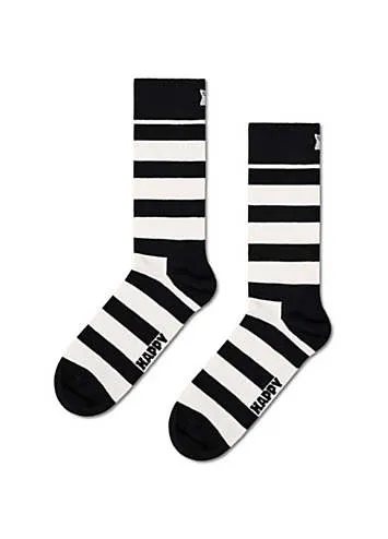 Happy Socks Mens 4 Pack Classic Black & White Socks Gift Set | Look Again