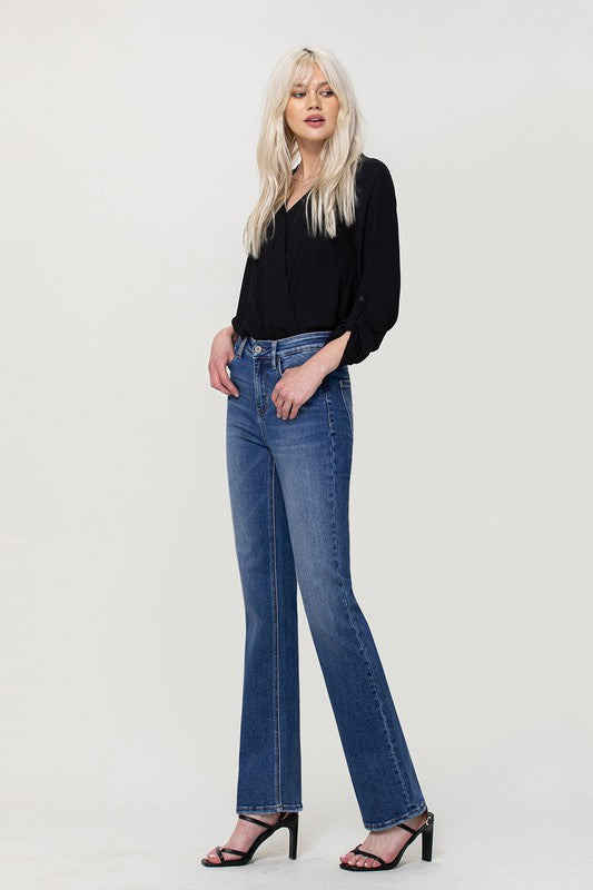 High Rise Stretch Slim Bootcut