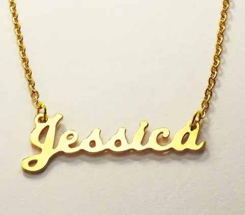 JBSA6NG - Personalized Gold Stainless Steel Name Necklace